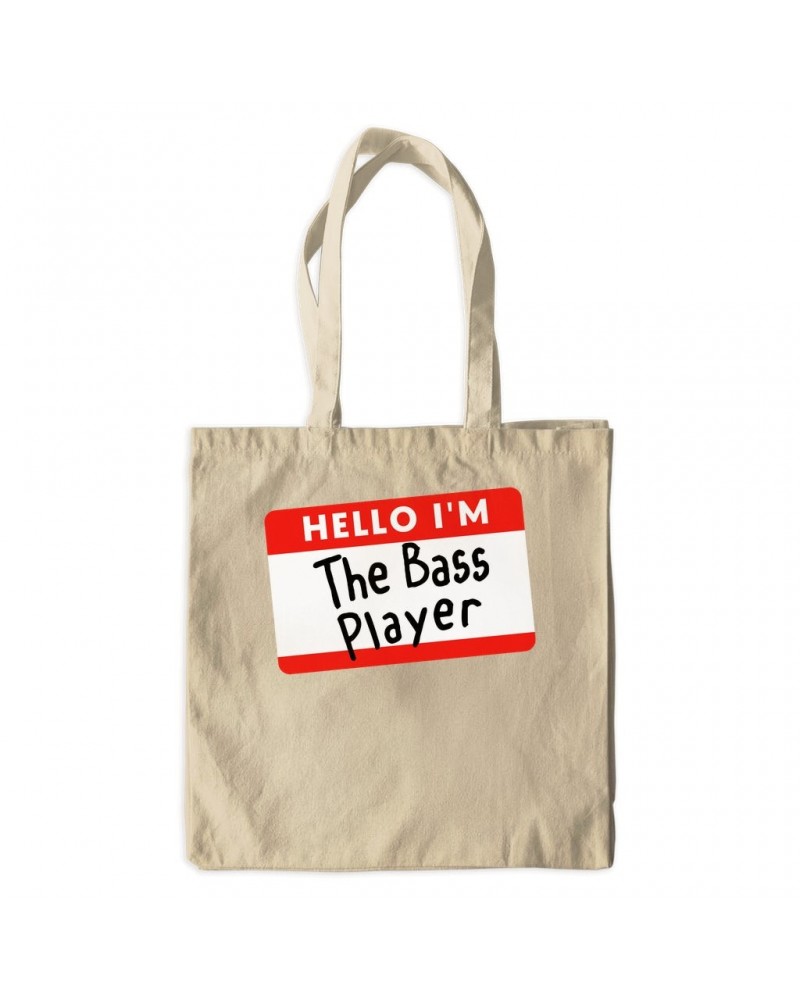 Music Life Canvas Tote Bag | Hello I'm The Bass Player Canvas Tote $10.32 Bags