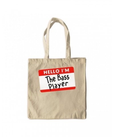 Music Life Canvas Tote Bag | Hello I'm The Bass Player Canvas Tote $10.32 Bags
