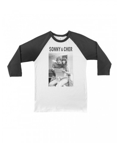 Sonny & Cher 3/4 Sleeve Baseball Tee | 1966 Recording Studio Photo And Logo Shirt $10.77 Shirts