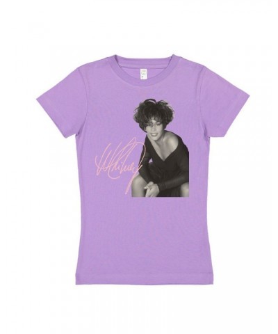 Whitney Houston Women's Off The Shoulder T-Shirt $6.00 Shirts