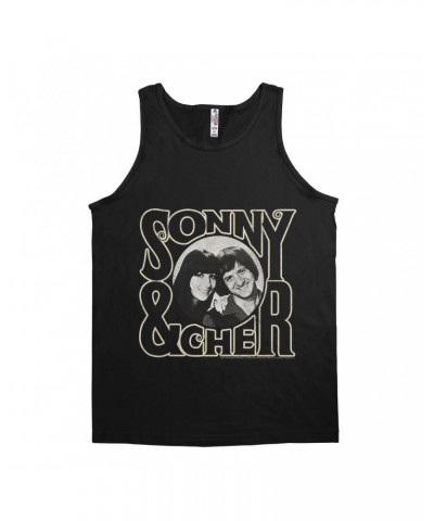 Sonny & Cher Unisex Tank Top | Retro Logo And Photo Distressed Shirt $5.31 Shirts