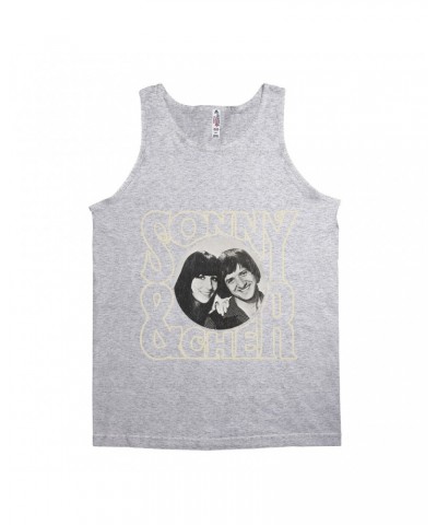 Sonny & Cher Unisex Tank Top | Retro Logo And Photo Distressed Shirt $5.31 Shirts