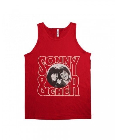 Sonny & Cher Unisex Tank Top | Retro Logo And Photo Distressed Shirt $5.31 Shirts