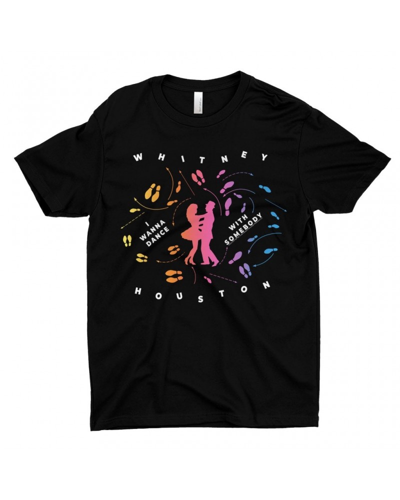 Whitney Houston T-Shirt | I Wanna Dance With Somebody Blueprint Ombre Shirt $8.24 Shirts