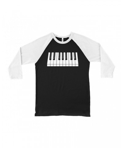 Music Life 3/4 Sleeve Baseball Tee | Piano Keys Shirt $6.84 Shirts