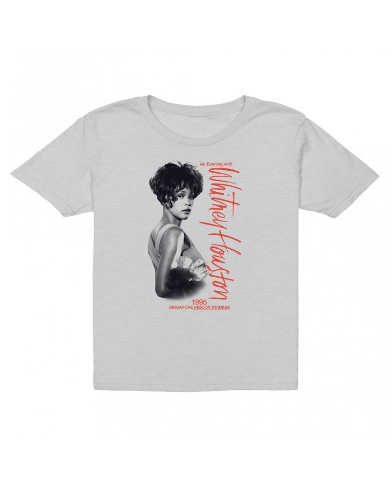 Whitney Houston Kids T-Shirt | 1995 Singapore Indoor Stadium Kids T-Shirt $7.58 Kids