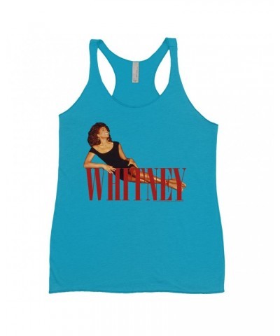 Whitney Houston Bold Colored Racerback Tank | Whitney Laying On Logo Red Shirt $9.79 Shirts