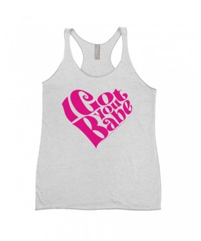 Sonny & Cher Ladies' Tank Top | I Got You Babe Heart Image Shirt $5.26 Shirts