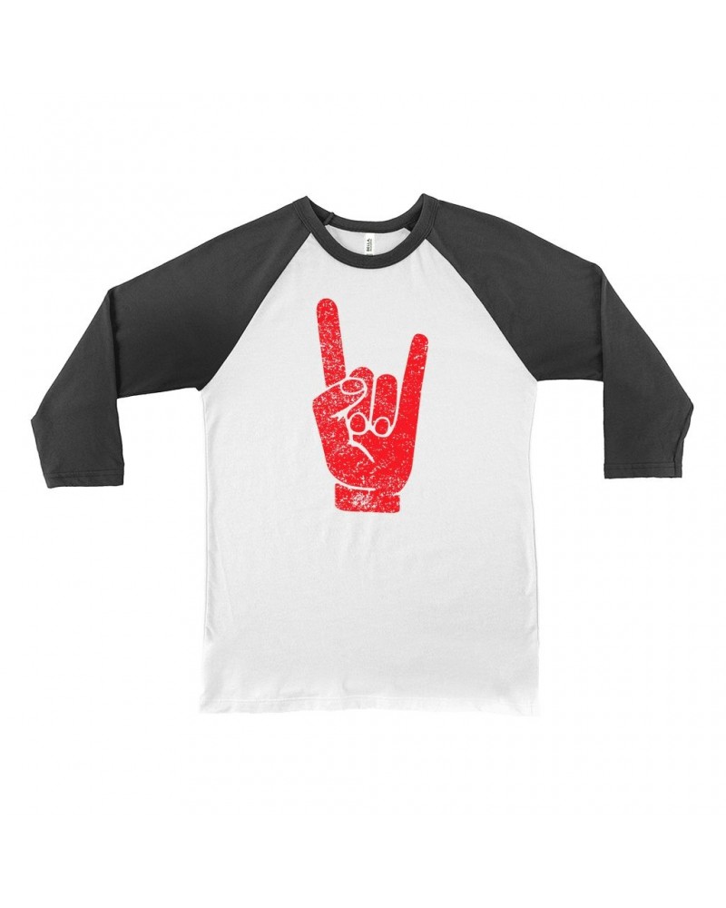 Music Life 3/4 Sleeve Baseball Tee | The Sign Of Metal Shirt $7.69 Shirts