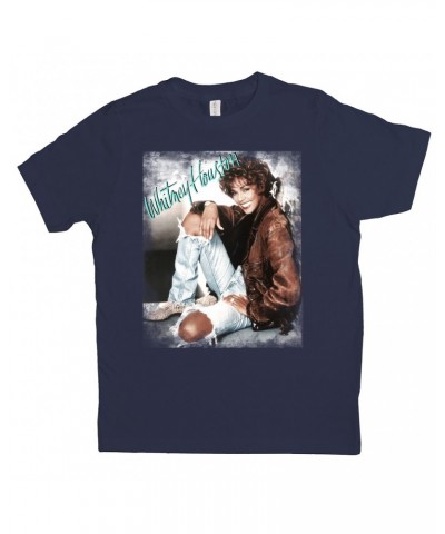 Whitney Houston Kids T-Shirt | All The Man That I Need Single Photo Distressed Kids Shirt $8.73 Kids