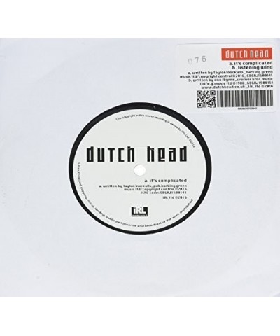 Dutch Head IT'S COMPLICATED Vinyl Record $7.28 Vinyl