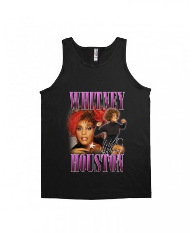Whitney Houston Unisex Tank Top | Purple Collage Design Shirt $6.29 Shirts