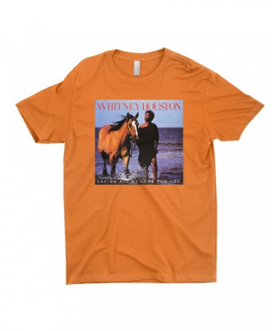 Whitney Houston T-Shirt | Saving All My Love For You Album Cover Shirt $6.60 Shirts